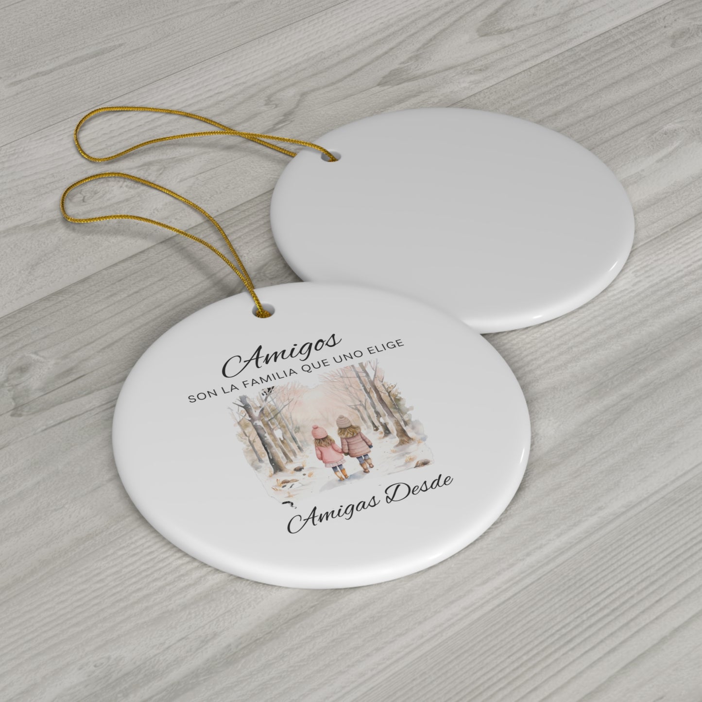 Ornaments in Spanish Adornos Para El Arbol de Navidad Regalo Para Mejor Amiga Personalizado Best Friends Ceramic Ornament
