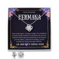 Regalo Para Hermana Collar y Aretes Para Mujer Regalo de Cumpleaños Para Hermana Set de Regalo Personalizado Para Hermana
