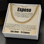 Regalo Para Esposo Eres Mi Sol En los Días Grises, Mi Estrella En La Noche, y Mi Luz en los Momentos De Oscuridad Cuban Stainless Steel Necklace