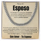 Regalo Para Esposo Eres Mi Sol En los Días Grises, Mi Estrella En La Noche, y Mi Luz en los Momentos De Oscuridad Cuban Stainless Steel Necklace