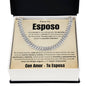 Regalo Para Esposo Eres Mi Sol En los Días Grises, Mi Estrella En La Noche, y Mi Luz en los Momentos De Oscuridad Cuban Stainless Steel Necklace