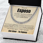 Regalo Para Esposo Eres Mi Sol En los Días Grises, Mi Estrella En La Noche, y Mi Luz en los Momentos De Oscuridad Cuban Stainless Steel Necklace