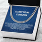 Regalo Para Hombres Collar Para Esposo Con Amor El Rey De Mi Corazon Cuban Link Chain Necklace