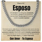 Regalo Para Esposo Eres Mi Sol En los Días Grises, Mi Estrella En La Noche, y Mi Luz en los Momentos De Oscuridad Cuban Stainless Steel Necklace