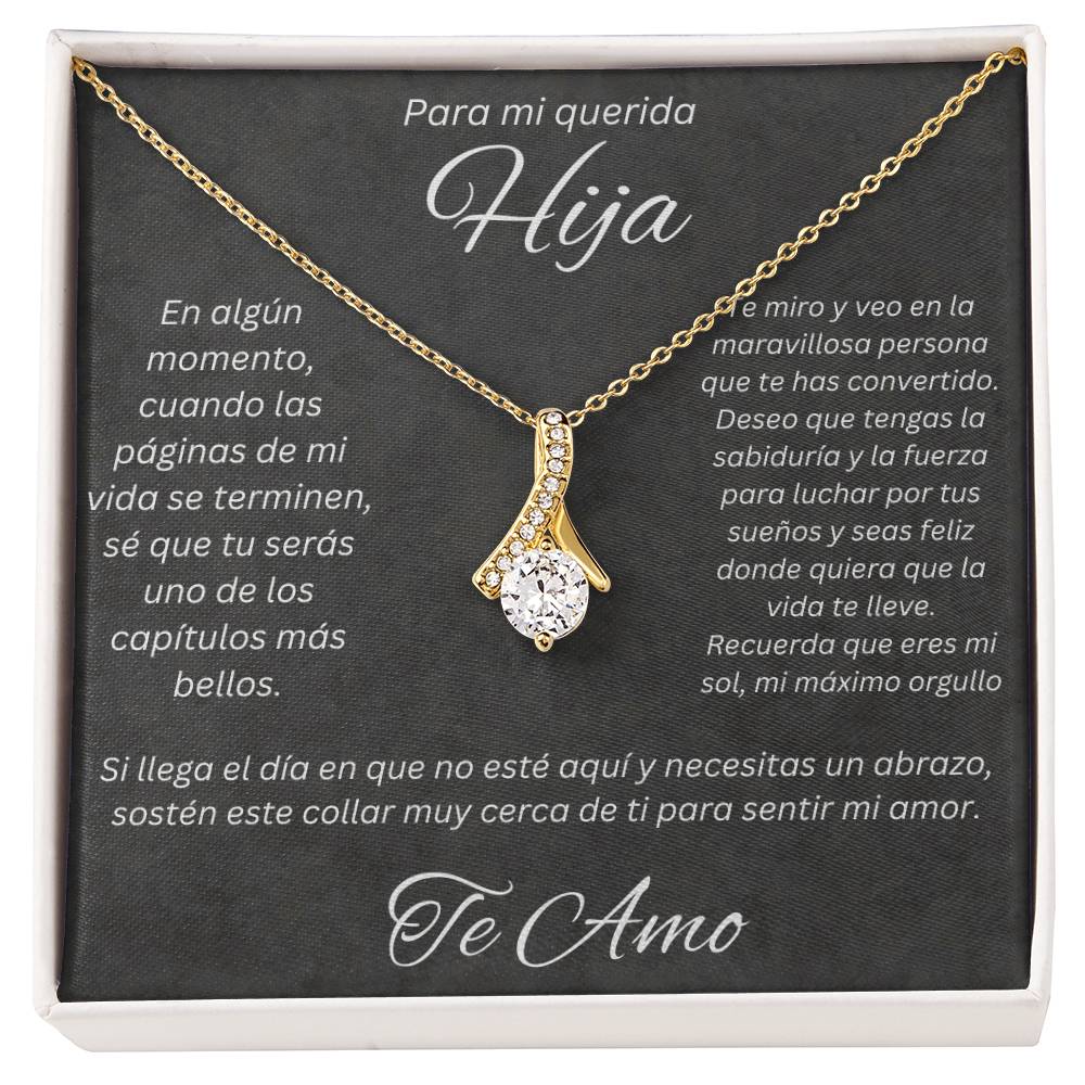 Regalo Para Mi Querida Hija Con Amor Regalo Para Mujer Joya Collar Mensaje de Amor Para Hija Joyería Para Hija De Mamá, Regalo Aniversario de Padre Para Hija