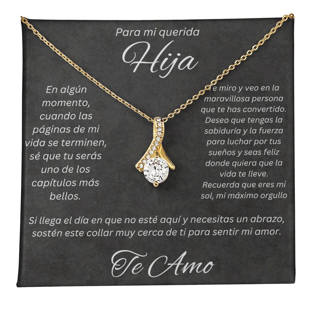 Regalo Para Mi Querida Hija Con Amor Regalo Para Mujer Joya Collar Mensaje de Amor Para Hija Joyería Para Hija De Mamá, Regalo Aniversario de Padre Para Hija