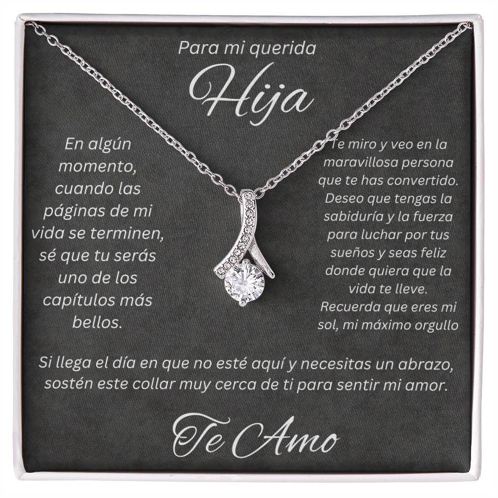 Regalo Para Mi Querida Hija Con Amor Regalo Para Mujer Joya Collar Mensaje de Amor Para Hija Joyería Para Hija De Mamá, Regalo Aniversario de Padre Para Hija