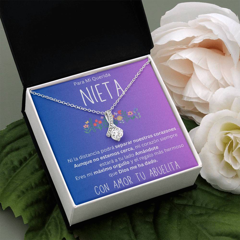 Regalo para Nieta De Abuela para Nieta, Regalo Graduación, Confirmación, Collar personalizado, Nieta Cumpleaños, Hermosa Cadena para Adolescente purple