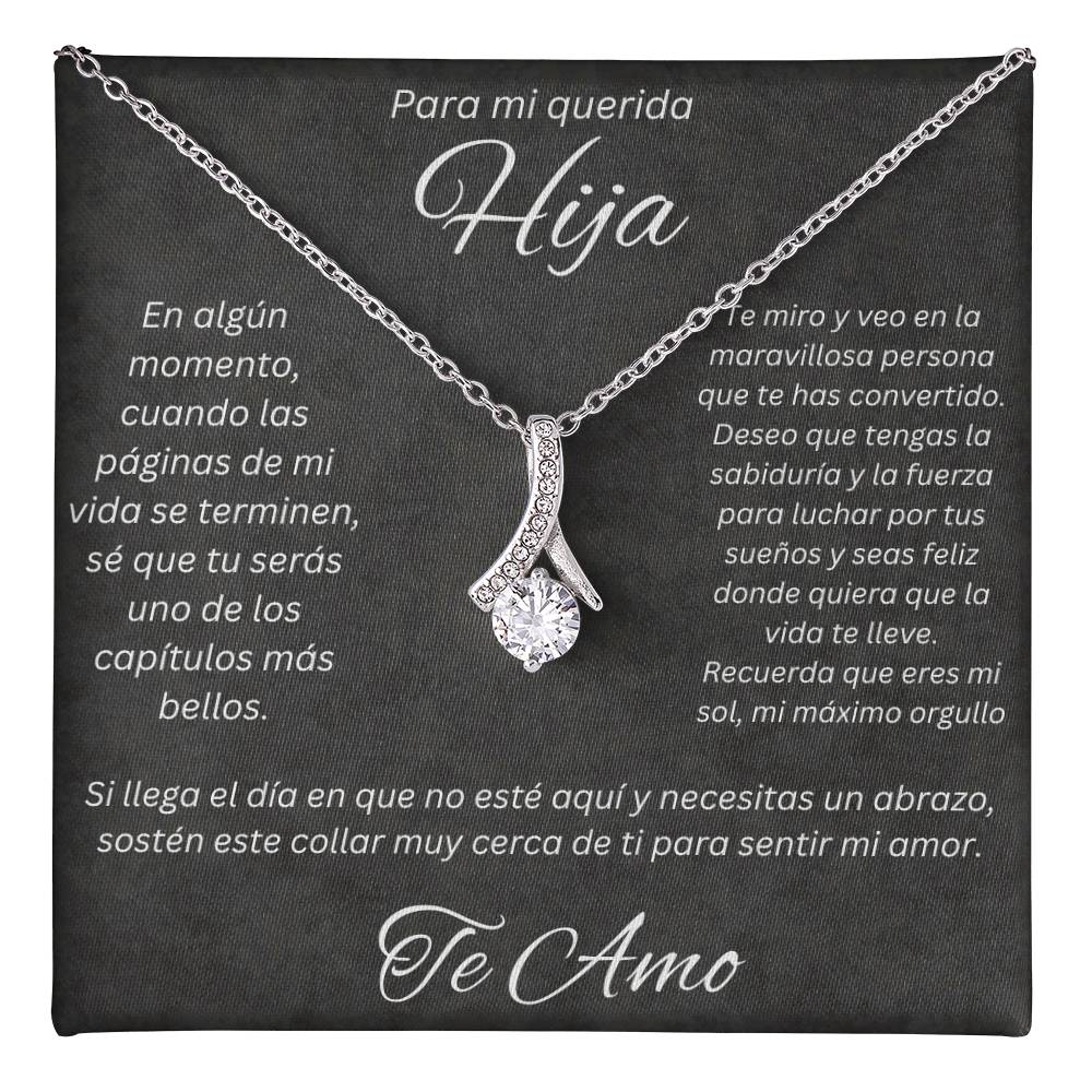 Regalo Para Mi Querida Hija Con Amor Regalo Para Mujer Joya Collar Mensaje de Amor Para Hija Joyería Para Hija De Mamá, Regalo Aniversario de Padre Para Hija