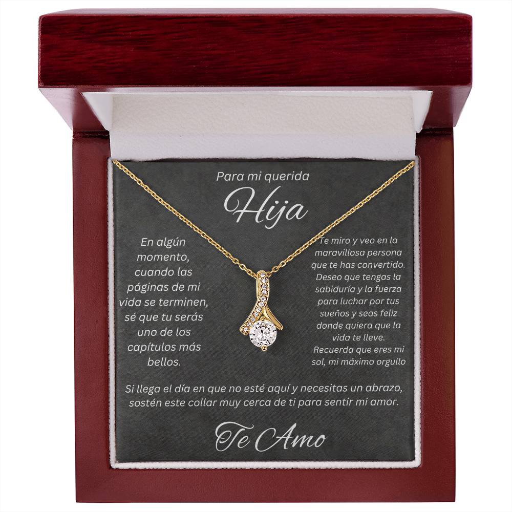 Regalo Para Mi Querida Hija Con Amor Regalo Para Mujer Joya Collar Mensaje de Amor Para Hija Joyería Para Hija De Mamá, Regalo Aniversario de Padre Para Hija