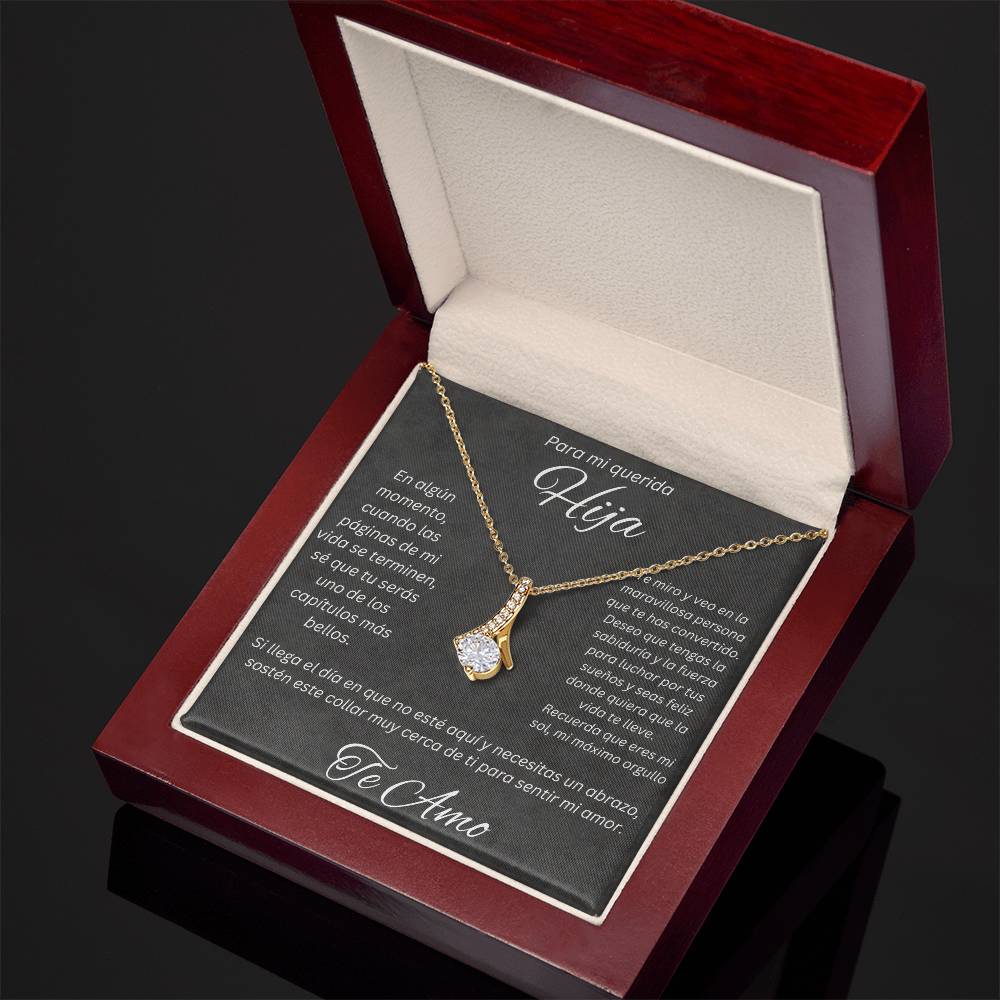 Regalo Para Mi Querida Hija Con Amor Regalo Para Mujer Joya Collar Mensaje de Amor Para Hija Joyería Para Hija De Mamá, Regalo Aniversario de Padre Para Hija