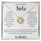 Regalo De Abuela Para Nieta Regalo Confirmación Para Nieta Mujer Collar de Regalo de Abuelos Graduación, Spanish Gift for Niece