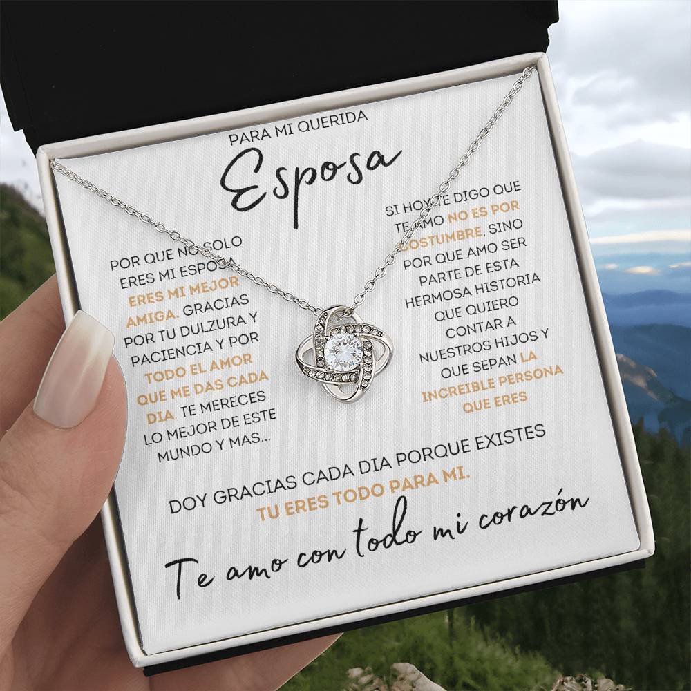 Regalo Para Esposa Set de Aros y Collar El Amor De Mi Vida Regalo Para Mujer (Style 1)