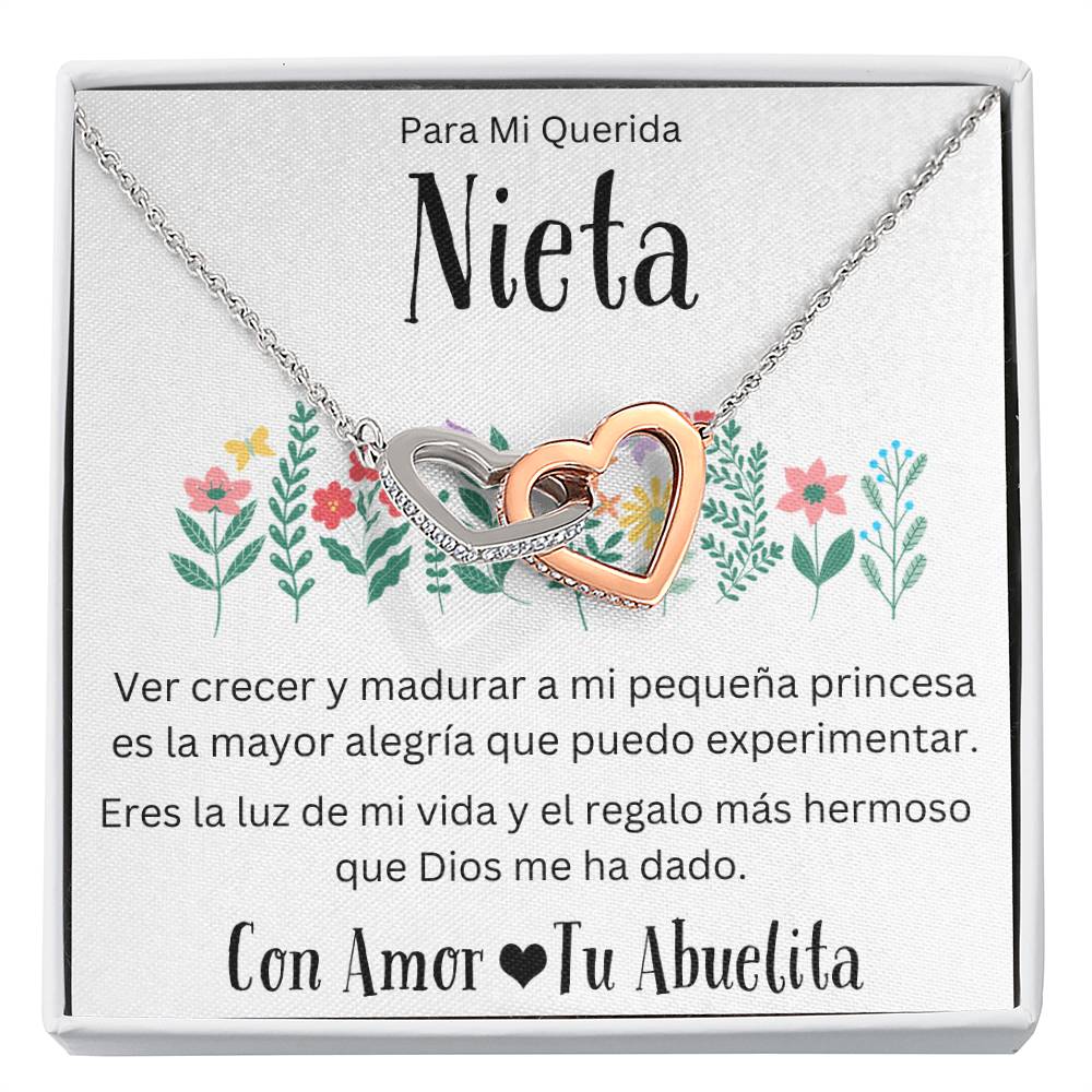 Regalo Para Nieta Con Amor de Abuelita Collar Joya De Mujer Regalo Para Mi Nieta En Español En Su Cumpleaños, Aniversario, Graduacion, Fiesta Quinceañera