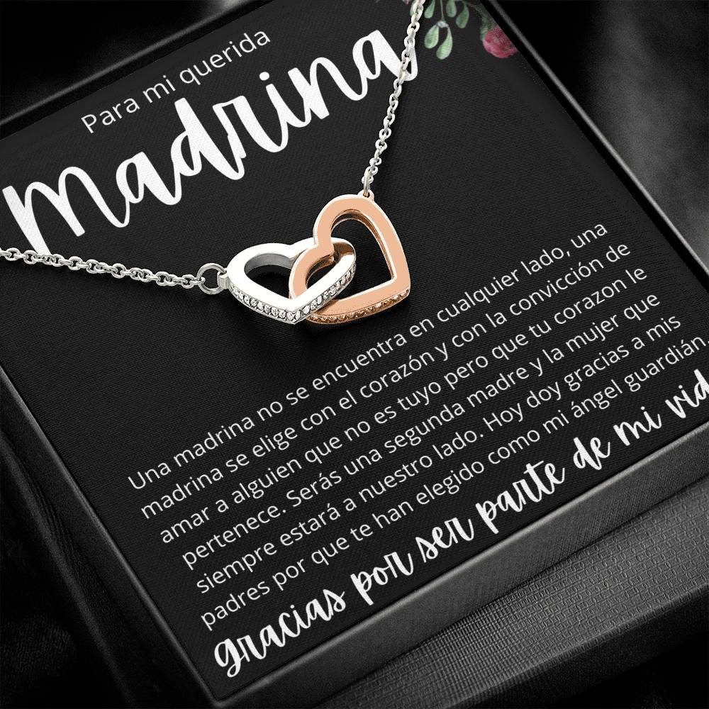 La Madrina Gift Set de Regalo Para Madrina Padrinos De Bautizo Collar de Corazon Joyeria Para Mujer