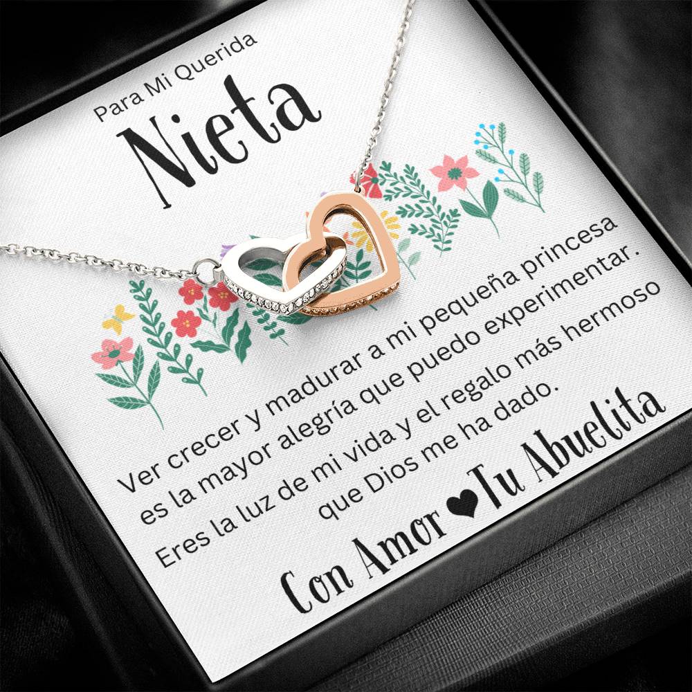 Regalo Para Nieta Con Amor de Abuelita Collar Joya De Mujer Regalo Para Mi Nieta En Español En Su Cumpleaños, Aniversario, Graduacion, Fiesta Quinceañera