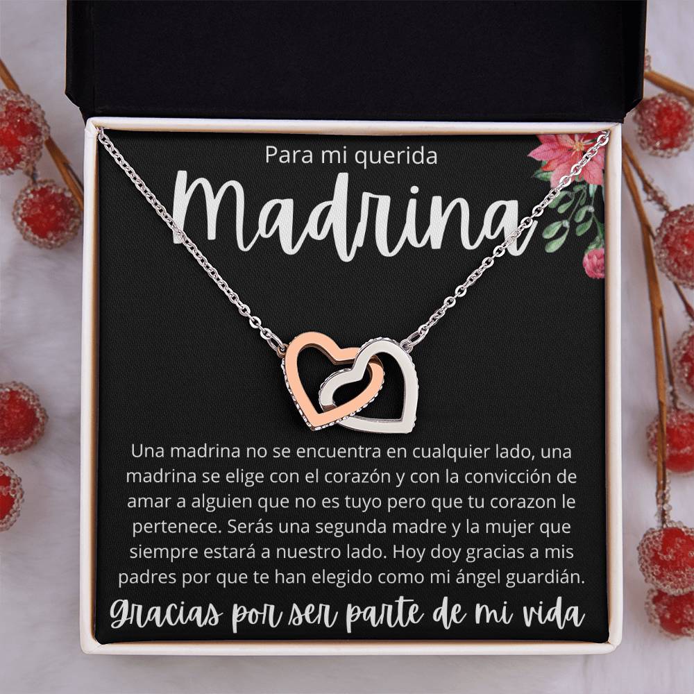 La Madrina Gift Set de Regalo Para Madrina Padrinos De Bautizo Collar de Corazon Joyeria Para Mujer