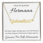 Regalo Para Hermana Personalizado Collar Para Mujer Con Nombre Personalizado