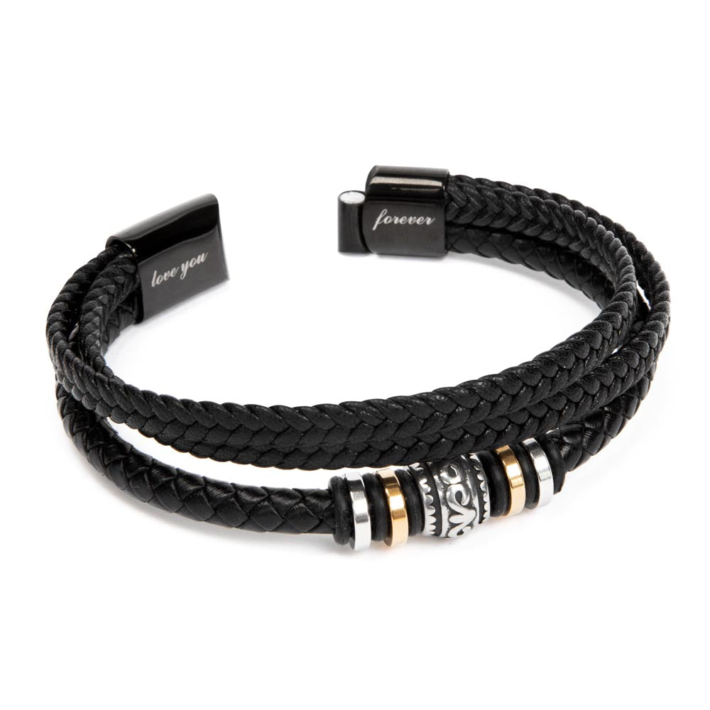Regalo para Esposo pulsera de cuero vegano trenzado Regalo Aniversario Cumpleanos Dia Del Padre de Esposa Para Esposo