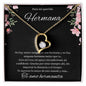 Sister Gifts in Spanish Collar De Corazon Para mi Querida Hermana Regalos De Cumpleaños Para Hermana Aniversario Regalo de Amor Para Hermana Collar Acabado Oro Blanco 14k o Oro Amarillo 18k Para Hermana