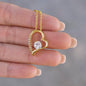 Regalo de lujo para hermana Collar con cristales de circonio para hermana Collar ajustable para hermana Regalo sentimental para hermana