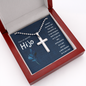 Regalo Para Hijo Collar de Cruz Personalizable Recuerdo de Primera Comunion/Graduacion/ Crucifijo de Confirmacion