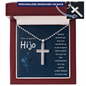 Regalo Para Hijo Collar de Cruz Personalizable Recuerdo de Primera Comunion/Graduacion/ Crucifijo de Confirmacion