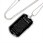 Collar Regalo Para Papa Cumpleaños Con Mensaje Personalizado De Hijo Para Padre Collar de Hombre Dog Tag Collar Militar De lujo: 24"