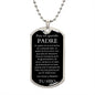 Collar Regalo Para Papa Cumpleaños Con Mensaje Personalizado De Hijo Para Padre Collar de Hombre Dog Tag Collar Militar De lujo: 24"