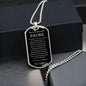 Collar Regalo Para Papa Cumpleaños Con Mensaje Personalizado De Hijo Para Padre Collar de Hombre Dog Tag Collar Militar De lujo: 24"