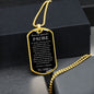 Collar Regalo Para Papa Cumpleaños Con Mensaje Personalizado De Hijo Para Padre Collar de Hombre Dog Tag Collar Militar De lujo: 24"