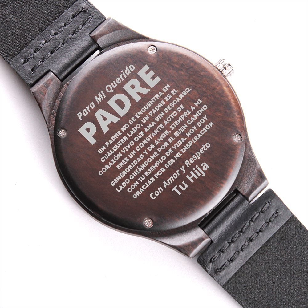 Regalo Para Hombre Regalo de Hija Para Papá Reloj De Madera Para Mi Querido Padre Con Mensaje De Amor
