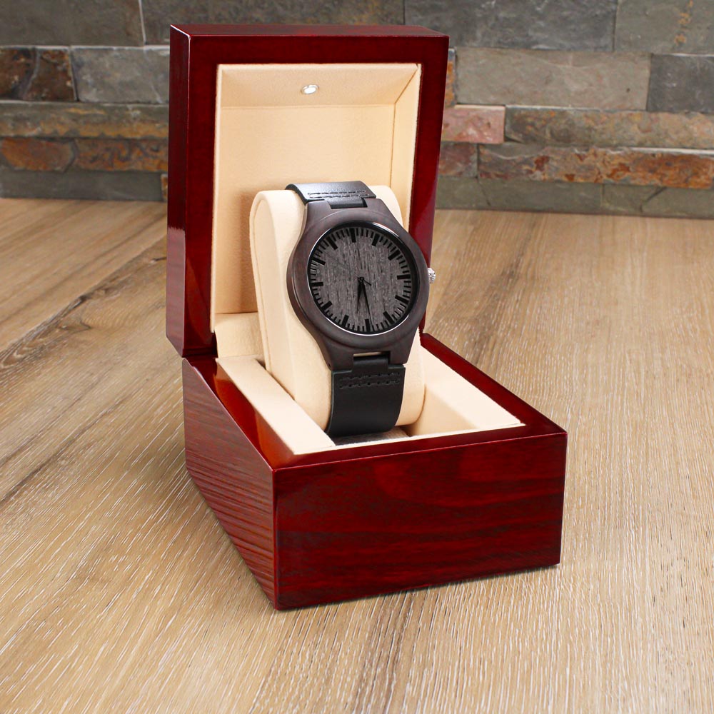Regalo Para Hombre Regalo de Hija Para Papá Reloj De Madera Para Mi Querido Padre Con Mensaje De Amor