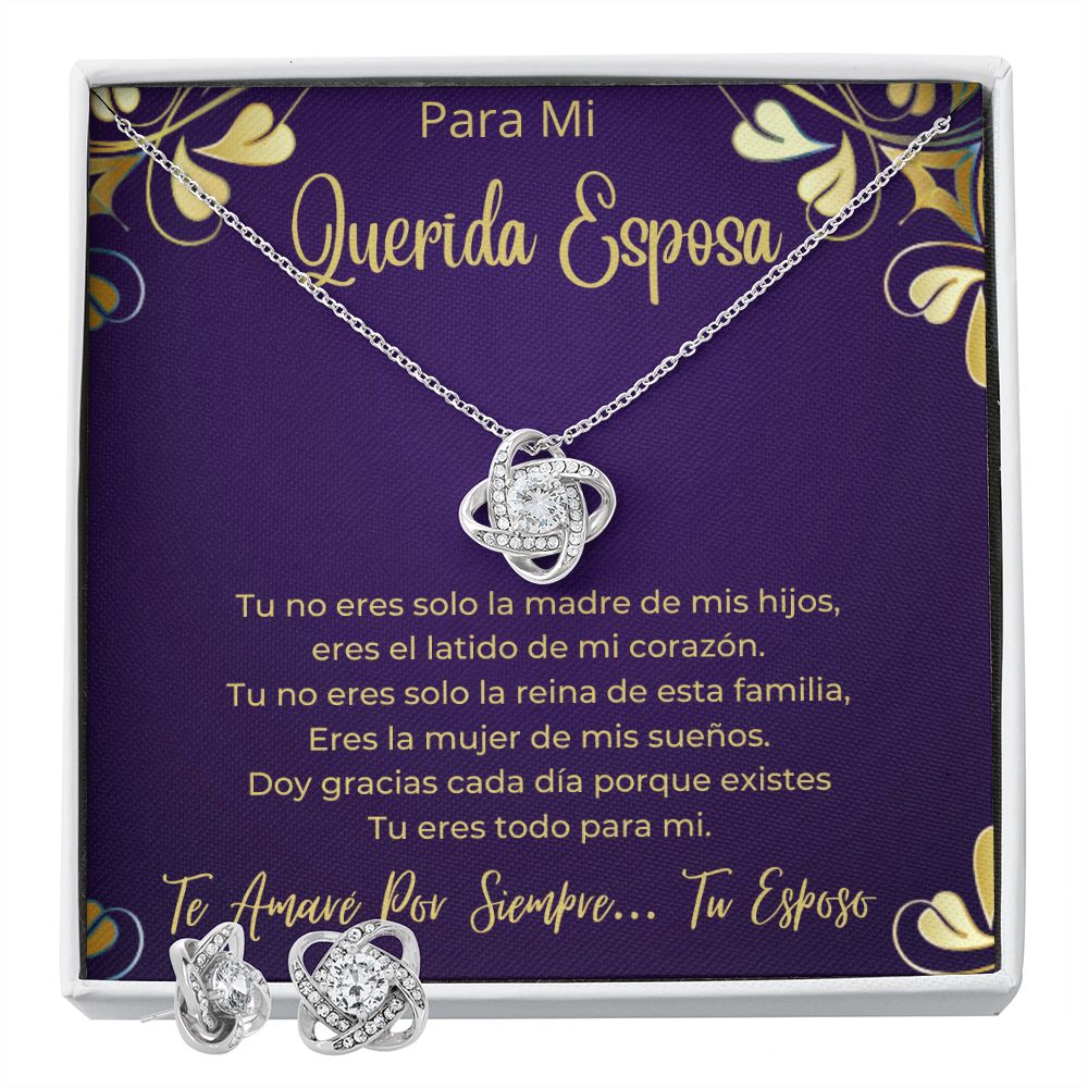 Set de Regalo Para Esposa de Aniversario Cumpleaños o Dia De las Madres Collar Joyeria Para Mujer