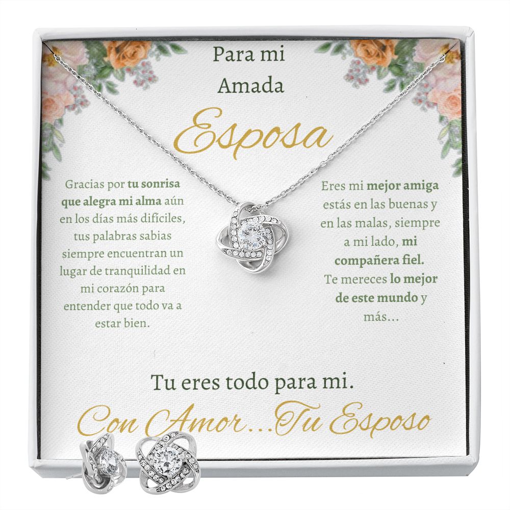 Set De Regalo Para Esposa Collar y Aros Para Mujer