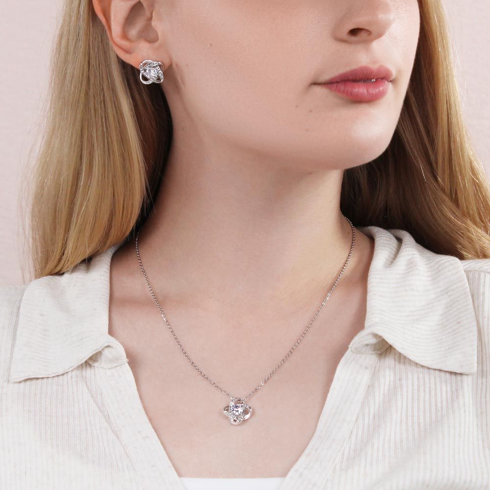Regalo Para Mi Mejor Amiga Elegante Juego De Collar y Aretes Para Mujer Joyería Best Friend Jewelry Earring & Necklace Set
