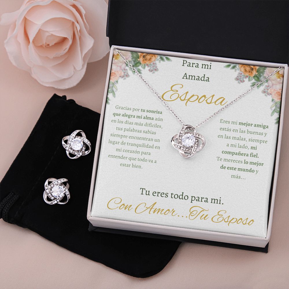Set De Regalo Para Esposa Collar y Aros Para Mujer