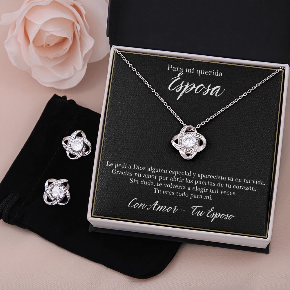 Regalo Para Esposa, Regalo Para Novia, Collar Joya Para Mujer, Regalo De Aniversario Joyeria Set De Regalo De Cumpleanos Juego De Collar y Aretes