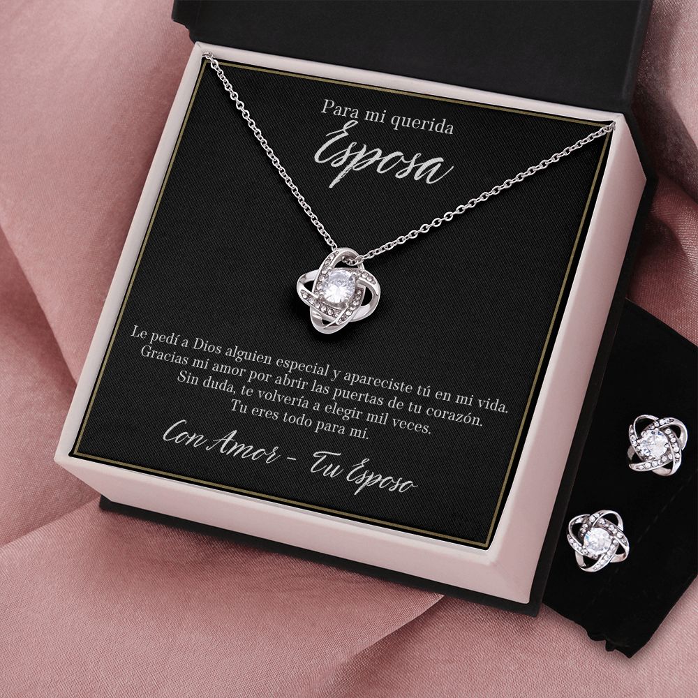 Regalo Para Esposa, Regalo Para Novia, Collar Joya Para Mujer, Regalo De Aniversario Joyeria Set De Regalo De Cumpleanos Juego De Collar y Aretes