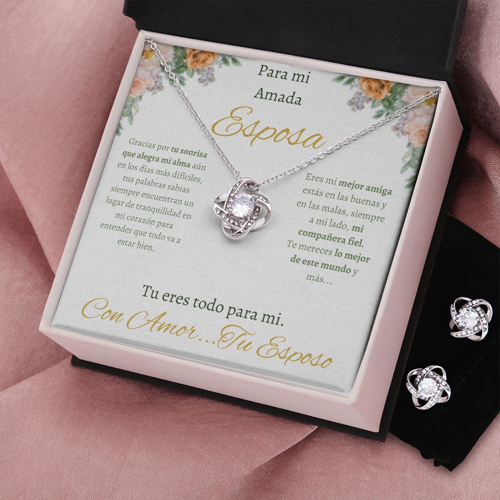 Set De Regalo Para Esposa Collar y Aros Para Mujer