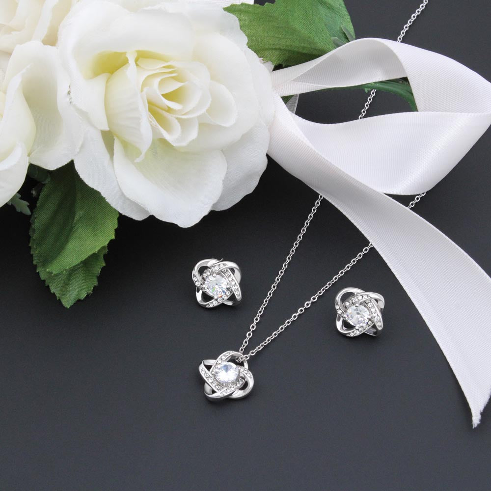 Regalo Para Mi Esposa Set de Aros y Collar Alma Gemela