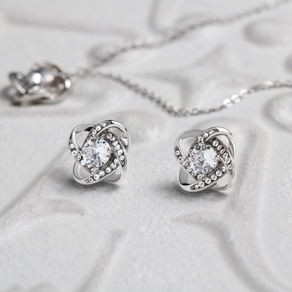 Regalo Para Esposa Set de Aros y Collar El Amor De Mi Vida Regalo Para Mujer