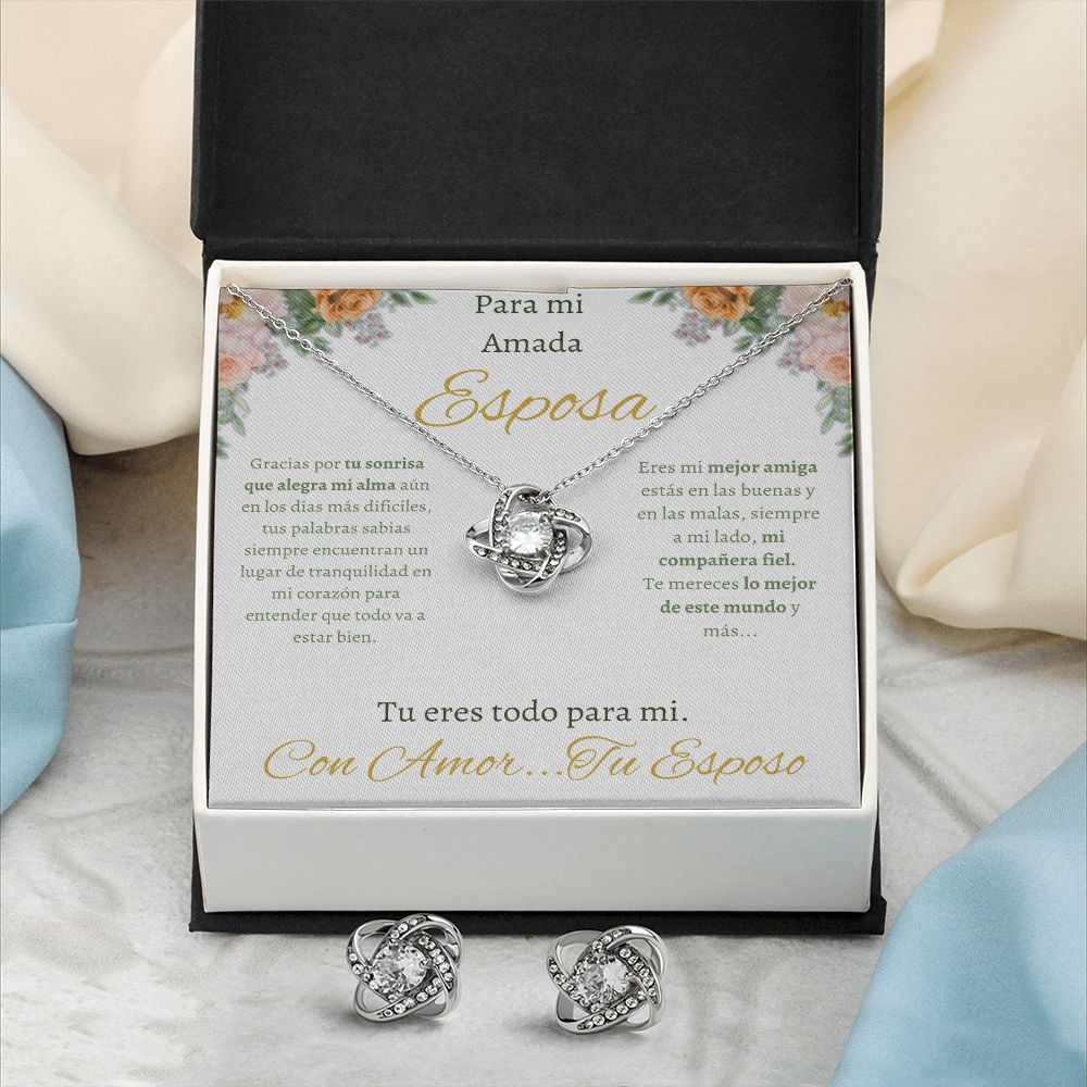 Set De Regalo Para Esposa Collar y Aros Para Mujer