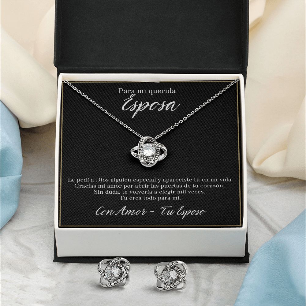 Regalo Para Esposa, Regalo Para Novia, Collar Joya Para Mujer, Regalo De Aniversario Joyeria Set De Regalo De Cumpleanos Juego De Collar y Aretes
