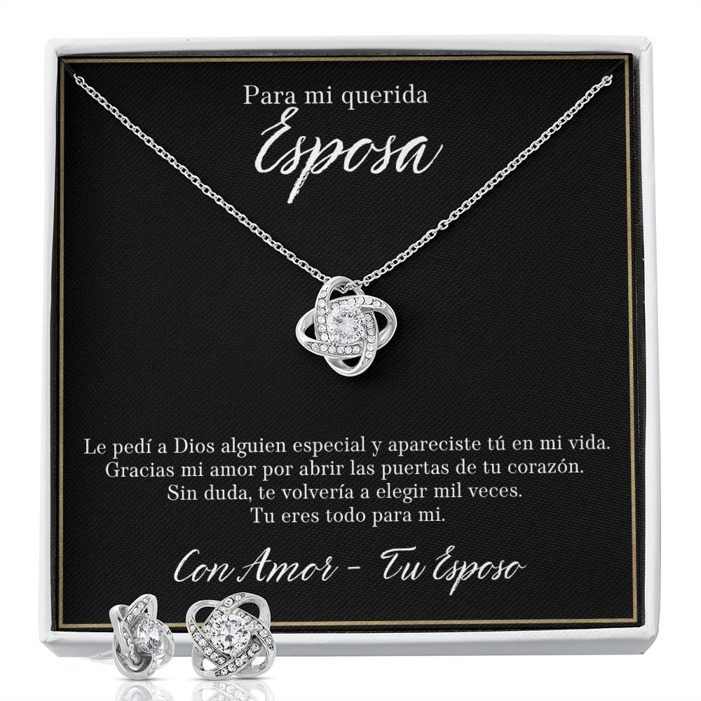 Regalo Para Esposa, Regalo Para Novia, Collar Joya Para Mujer, Regalo De Aniversario Joyeria Set De Regalo De Cumpleanos Juego De Collar y Aretes