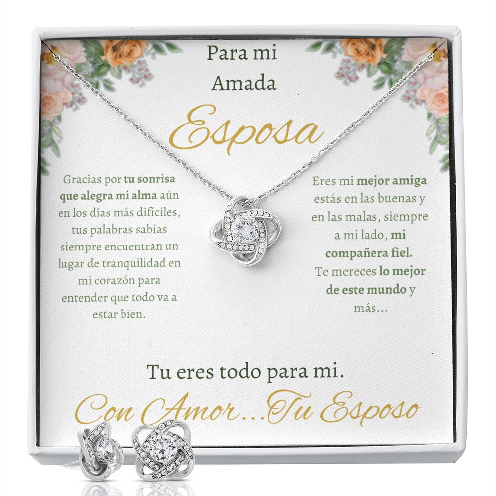 Set De Regalo Para Esposa Collar y Aros Para Mujer