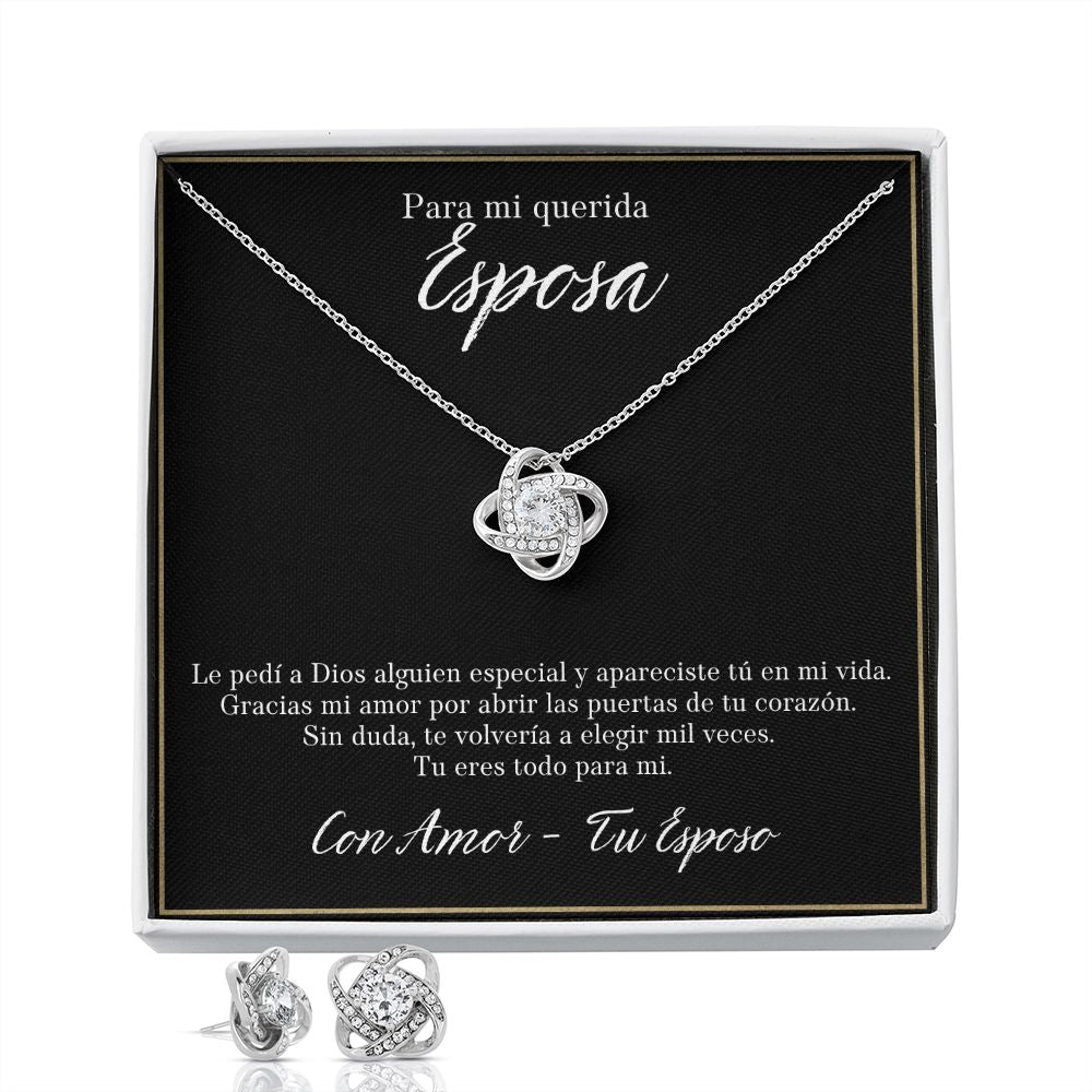 Regalo Para Esposa, Regalo Para Novia, Collar Joya Para Mujer, Regalo De Aniversario Joyeria Set De Regalo De Cumpleanos Juego De Collar y Aretes