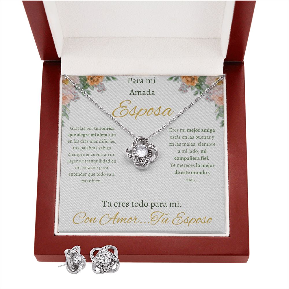 Set De Regalo Para Esposa Collar y Aros Para Mujer
