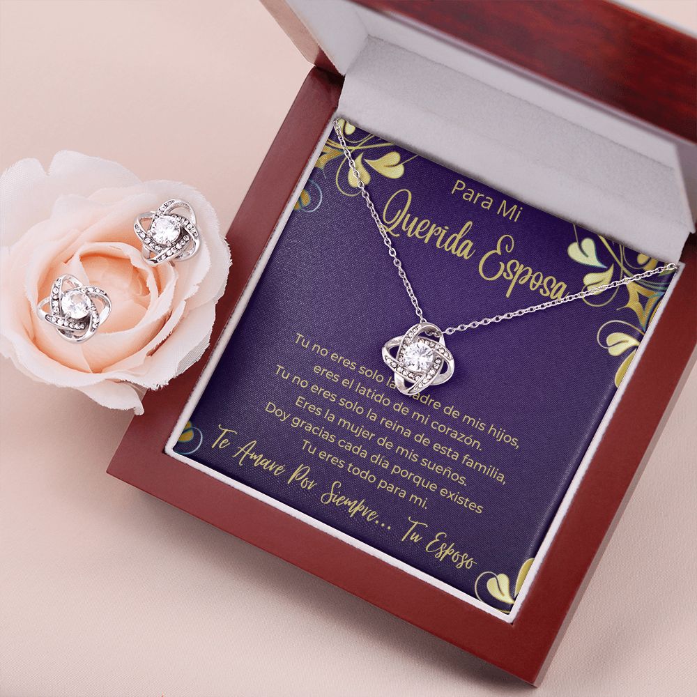 Set de Regalo Para Esposa de Aniversario Cumpleaños o Dia De las Madres Collar Joyeria Para Mujer