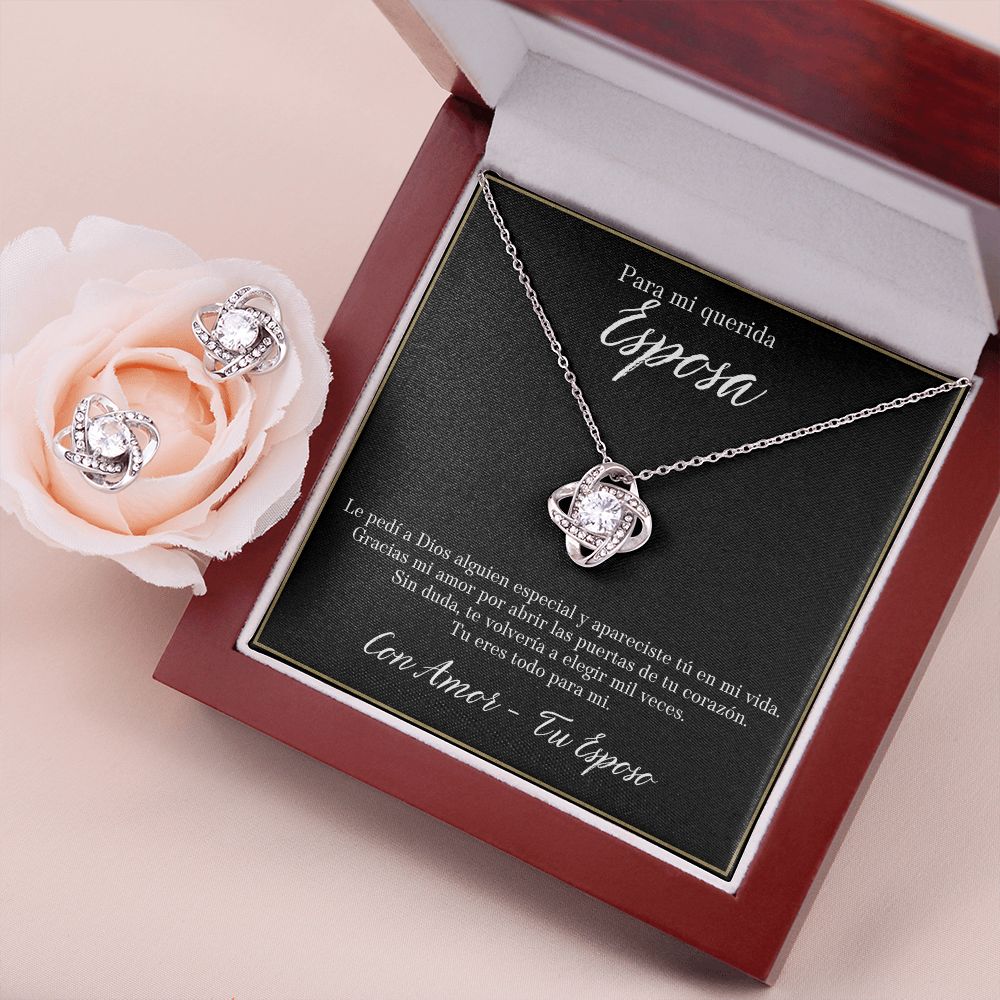 Regalo Para Esposa, Regalo Para Novia, Collar Joya Para Mujer, Regalo De Aniversario Joyeria Set De Regalo De Cumpleanos Juego De Collar y Aretes